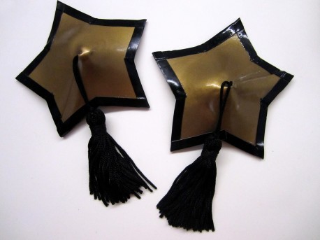 Star Latex Pasties with Tassels and Trim