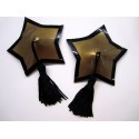 Star Latex Pasties with Tassels and Trim
