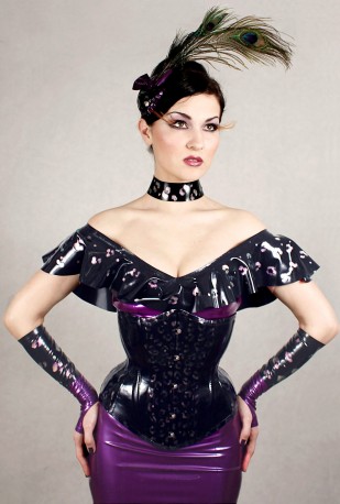 Kitten In The Night Latex Corset