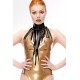 Latex Halsband mit langen Fransen
