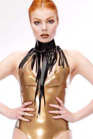 Long Fringe Latex Collar