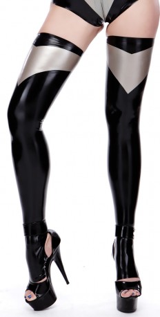 Morgana Zehenlose Latex Stockings