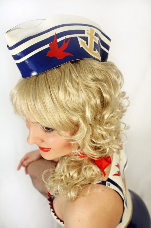 PinUp Sailor Latex Cap