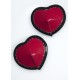 Heart Latex Pasties with Trim