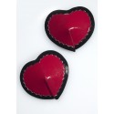 Heart Latex Pasties with Trim