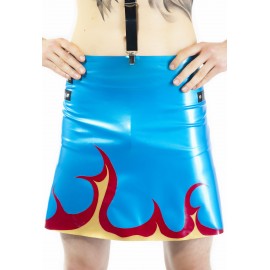 Flame Latex Men Skirt