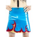 Flame Latex Men Skirt